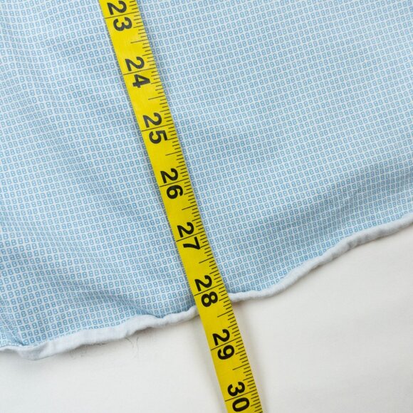 Buttercloth Icy Cotton Shirt Men Large Slim Fit Blue Geometric Stretch Button-Up - Picture 10 of 13